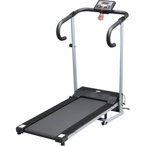 HOMCOM 10km/h Unisex Electric Treadmill, Folding Indoor Cardio Treadmill, 1.25HP Motorised Running Jogging Walking Machine, w/ 3 Programs, LCD Monitor