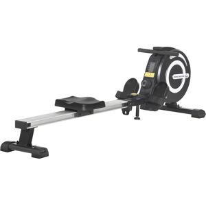 HOMCOM Indoor Body Health & Fitness Adjustable Magnetic Rowing Machine Rower with LCD Digital Monitor & Wheels for Home, Office, Gym