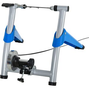 HOMCOM Steel 8-Level Indoor Stationary Bike Trainer Frame Bike Rack Exercises Blue