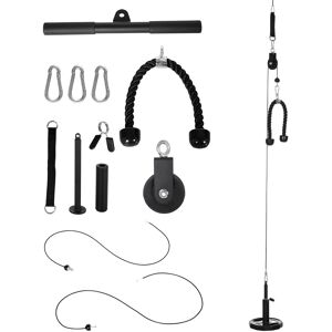 SPORTNOW Cable Machine Pulley System, Lat Pull Down System with DIY Loading Weight for Home Gym Biceps Tricep Arm Shoulder Back Training