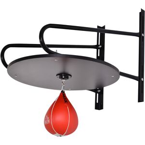 HOMCOM Boxing Speed Ball Set, Pear, with Platform, Wall Mount, Pump, Accessories, 60 x 73 x 80 cm