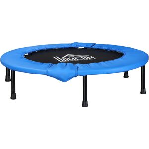 HOMCOM Soozier Φ96cm Foldable Mini Fitness Trampoline Home Gym Yoga Exercise Rebounder Indoor Outdoor Jumper w/ Safety Pad, Blue and Black HOMCOM Soozier Φ96cm Foldable Mini Fitness Trampoline Home Gym Yoga Exercise Rebounder Indoor Outdoor Jumper w/ Safety Pad, Blue and Black