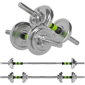 SPORTNOW 20kg Adjustable Weights Dumbbells Set, 2-in-1 Dumbbells and Barbell with Non-slip Handle for Weight Lifting Aosom UK SPORTNOW 20kg Adjustable Weights Dumbbells Set, 2-in-1 Dumbbells and Barbell with Non-slip Handle for Weight Lifting Aosom UK