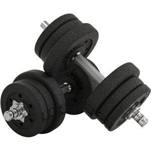 HOMCOM 25KG Adjustable Weights Dumbbells Set, Dumbbell Hand Weights for Home Office Gym Body Fitness Lifting Training, Black Aosom UK HOMCOM 25KG Adjustable Weights Dumbbells Set, Dumbbell Hand Weights for Home Office Gym Body Fitness Lifting Training, Black Aosom UK
