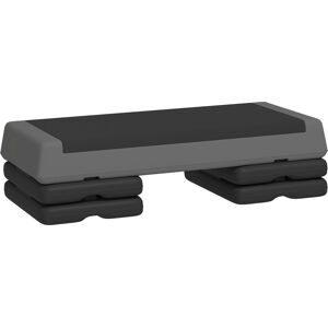 SPORTNOW Fitness Stepper, 3-Height Adjustable Aerobic Step, Non-Slip Exercise Step Board for Home Gym Office Workout, 10.5cm, 15.5cm, 20.5cm, Grey SPORTNOW Fitness Stepper, 3-Height Adjustable Aerobic Step, Non-Slip Exercise Step Board for Home Gym Office Workout, 10.5cm, 15.5cm, 20.5cm, Grey