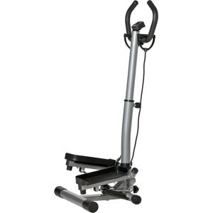 HOMCOM Adjustable Twist Stepper Fitness Step Machine, LCD Screen, Height-Adjust Handlebars, Home Gym, Silver and Black HOMCOM Adjustable Twist Stepper Fitness Step Machine, LCD Screen, Height-Adjust Handlebars, Home Gym, Silver and Black