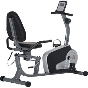 HOMCOM Exercise Bike with LCD Display, Stationary Bike with Quiet 8-Level Magnetic Resistance, Adjustable Seat and Backrest, Indoor Cycling Exercise Equipment for Home Gym Fitness Workout Training HOMCOM Exercise Bike with LCD Display, Stationary Bike with Quiet 8-Level Magnetic Resistance, Adjustable Seat and Backrest, Indoor Cycling Exercise Equipment for Home Gym Fitness Workout Training