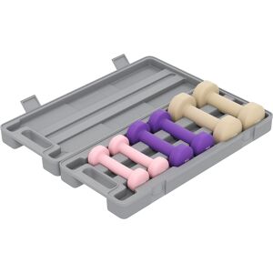 HOMCOM 6Kg Dumbbell Set, Fitness Weight Set for Men and Women, Home Gym Workout, Pink, Purple, Brown HOMCOM 6Kg Dumbbell Set, Fitness Weight Set for Men and Women, Home Gym Workout, Pink, Purple, Brown