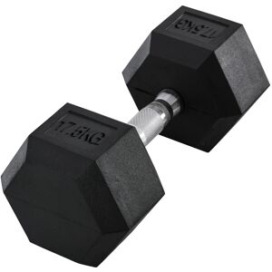 HOMCOM Single Rubber Hex Dumbbell, 17.5KG, Portable Hand Weight for Fitness, Home Gym Workout Equipment Aosom UK HOMCOM Single Rubber Hex Dumbbell, 17.5KG, Portable Hand Weight for Fitness, Home Gym Workout Equipment Aosom UK