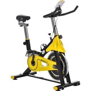 HOMCOM Cardio Exercise Bike Indoor Cycling Bike with Belt Drive Adjustable Resistance Seat Handlebar LCD Display Home Gym Upright Bike HOMCOM Cardio Exercise Bike Indoor Cycling Bike with Belt Drive Adjustable Resistance Seat Handlebar LCD Display Home Gym Upright Bike