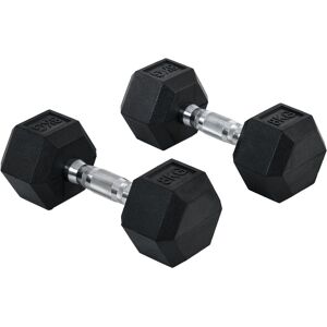 HOMCOM Rubber Hex Dumbbells, Sports Hex Weights Sets, Home Gym Fitness, Hexagonal Dumbbells Kit Weight Lifting Exercise (2 x 8kg) Aosom UK HOMCOM Rubber Hex Dumbbells, Sports Hex Weights Sets, Home Gym Fitness, Hexagonal Dumbbells Kit Weight Lifting Exercise (2 x 8kg) Aosom UK
