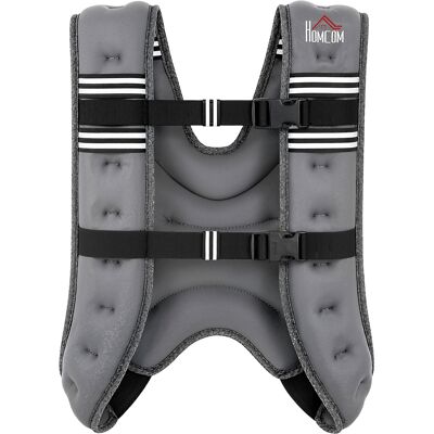 HOMCOM 8KG Weighted Vest, Running Weight Vest with Adjustable Strap, Convenient Pocket and Reflective Strips for Men and Women HOMCOM 8KG Weighted Vest, Running Weight Vest with Adjustable Strap, Convenient Pocket and Reflective Strips for Men and Women