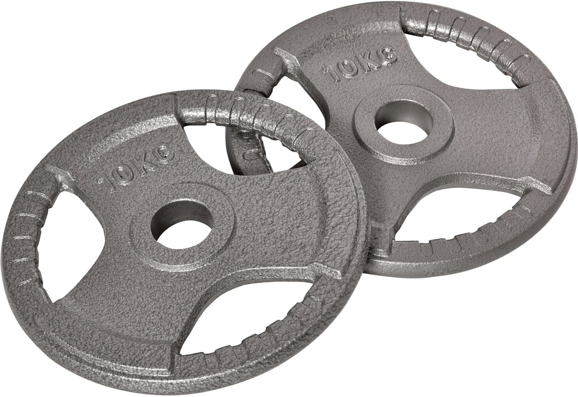HOMCOM Olympic Weight Plates: 2-Piece Grip Plate Set for Strength Training, Crossfit & Weightlifting Aosom UK