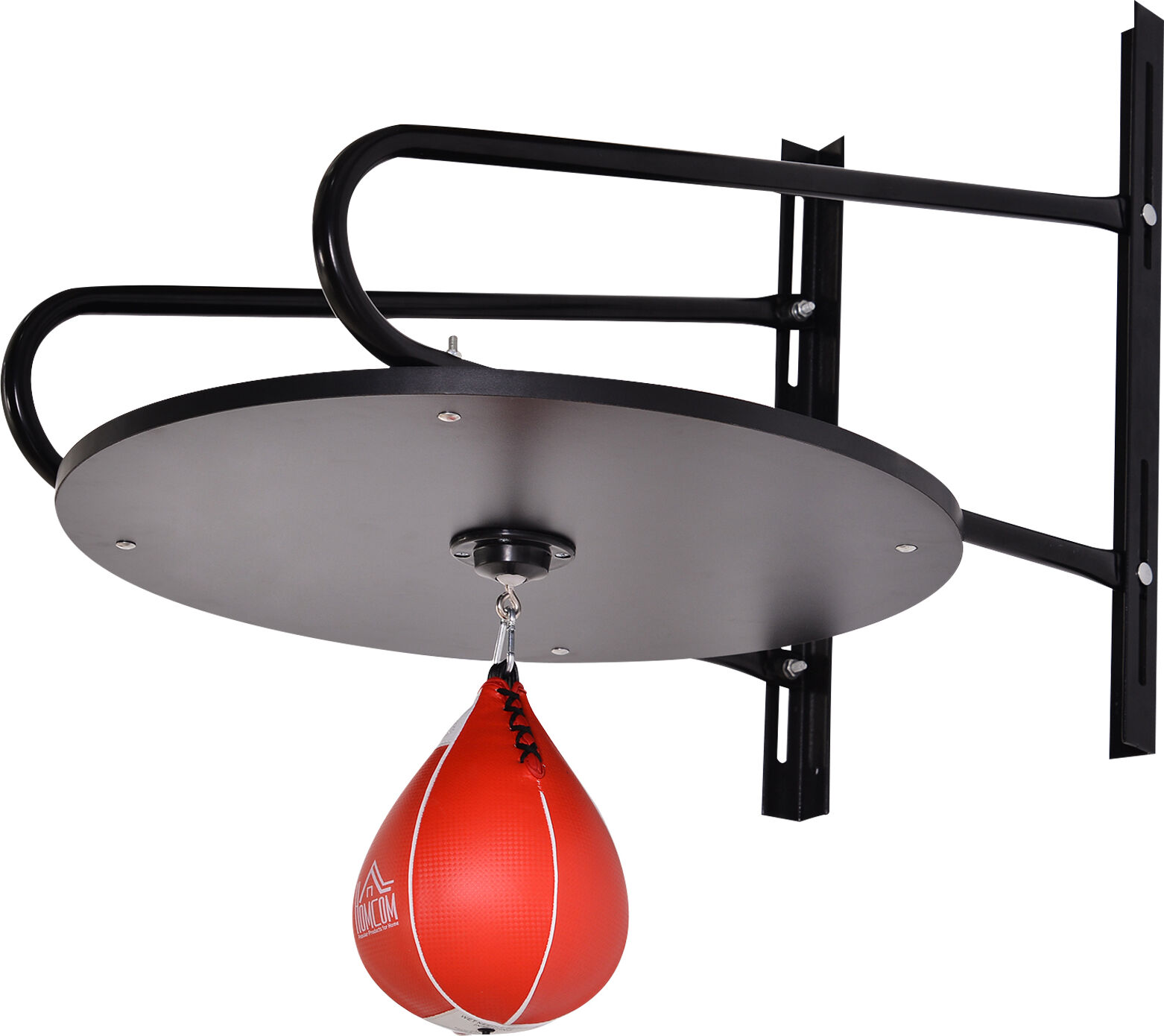 HOMCOM Boxing Speed Ball Set: Pear Bag with Platform, Wall Mount, Pump & Accessories, 60 x 73 x 80 cm Aosom UK