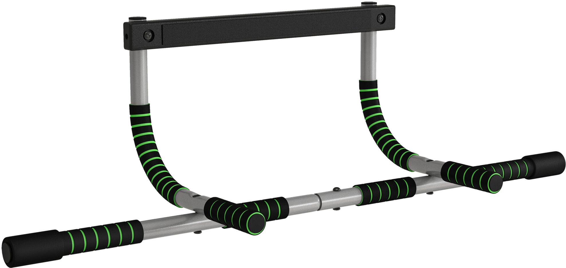 HOMCOM Pull-Up Bar for Doorway, Home Fitness Door Horizontal Bar Push up Bar for Indoor Gym Upper Body Workout, Green Aosom UK