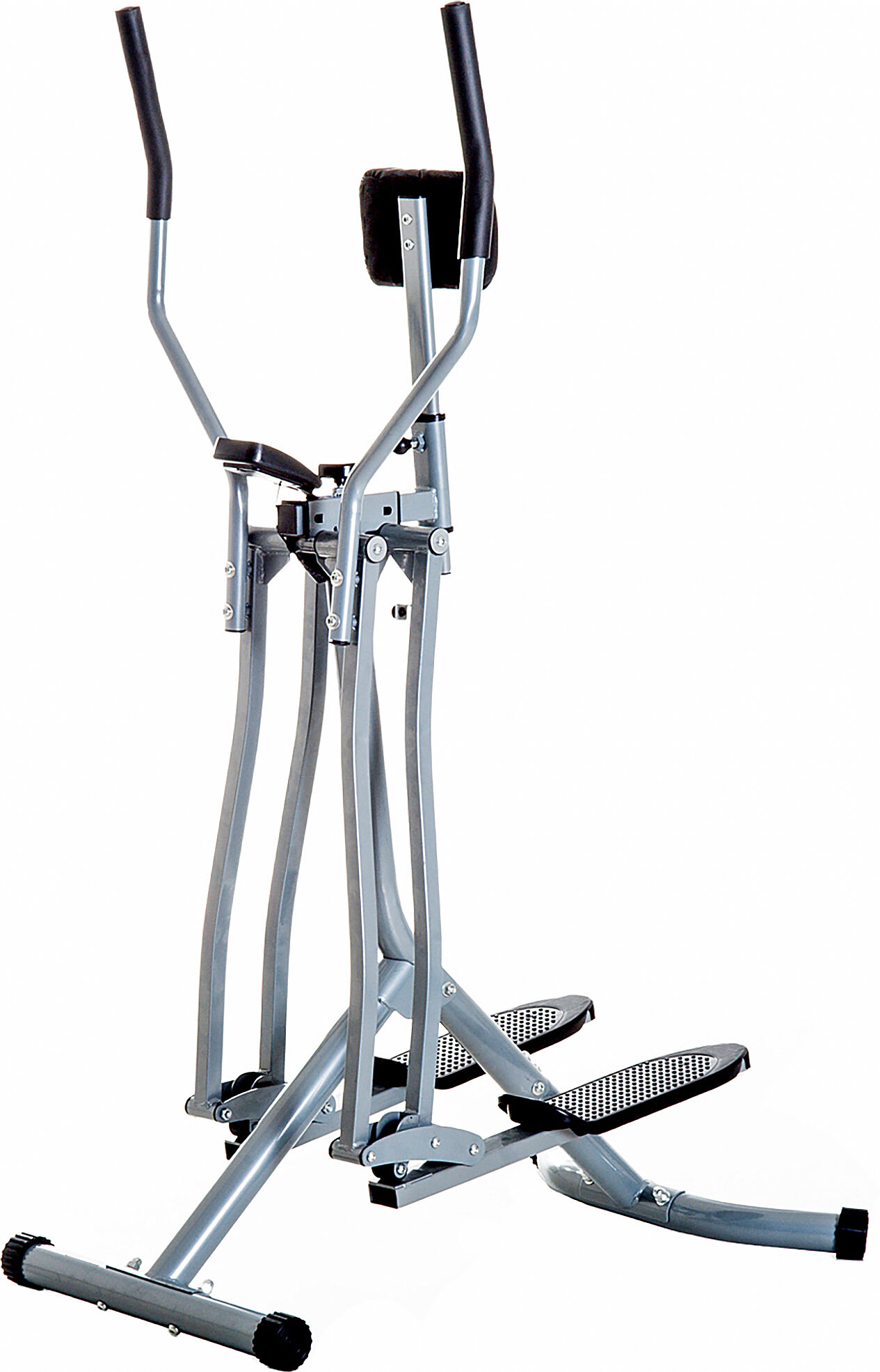 HOMCOM Cross Trainer Elliptical Machine Air Walker with LCD for Home Gym, Silver and Black