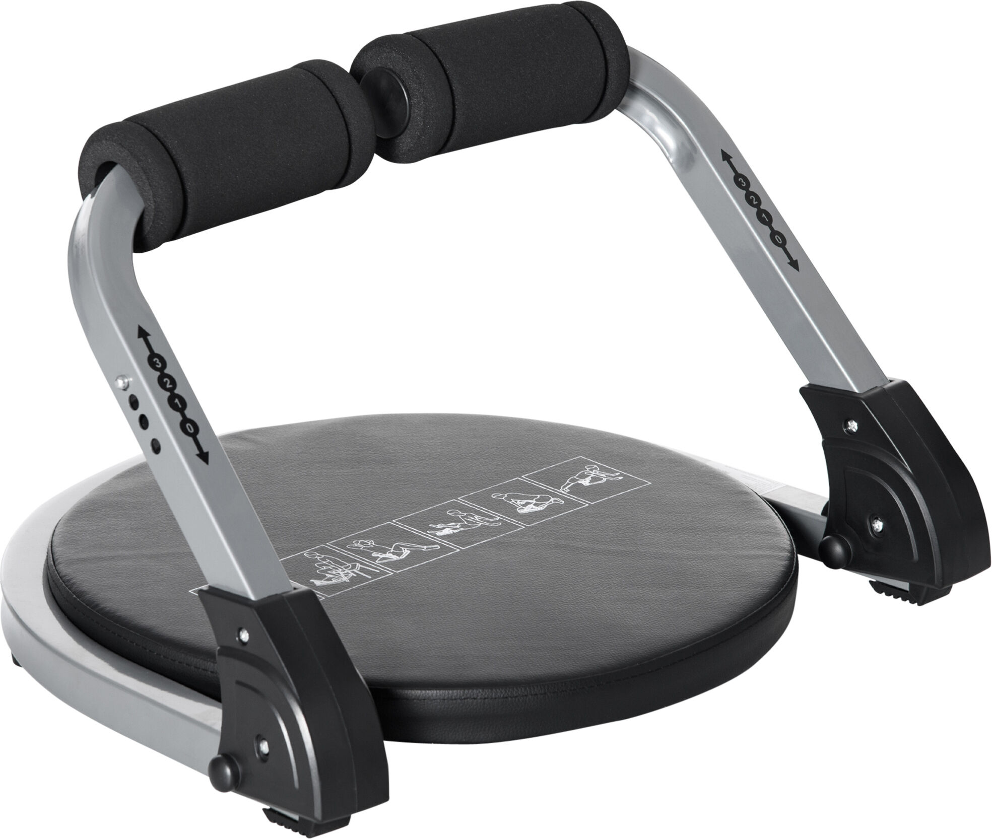 HOMCOM Abs Trainer, Ab Machine, Abs Workout Equipment, Whole Body Exercise Equipment for Home Gym Aosom UK
