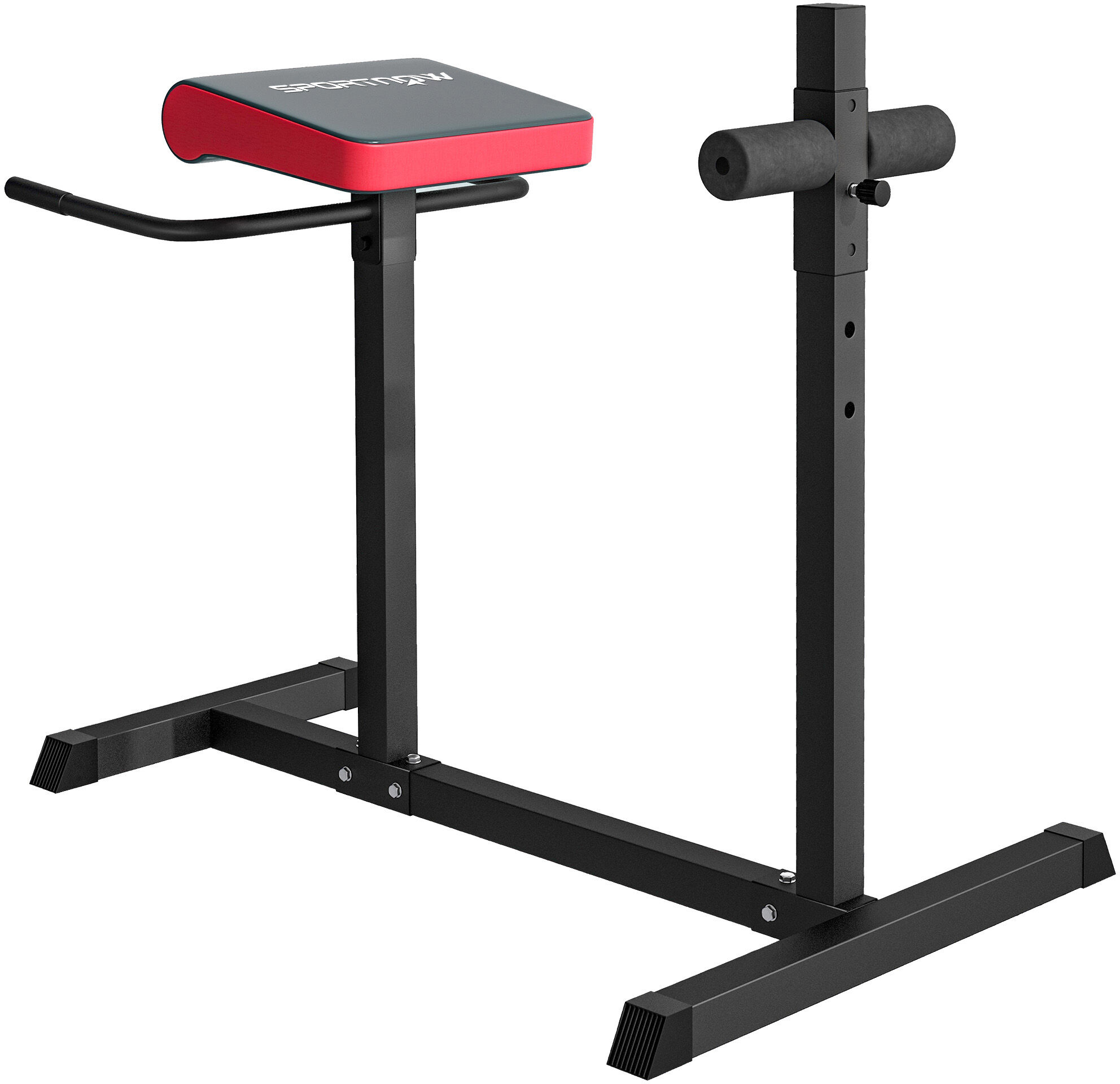 SPORTNOW Back Extension Roman Chair, Hyperextension Bench with Adjustable Leg Roller for Back, Abdominal and Gluteal Training Aosom UK