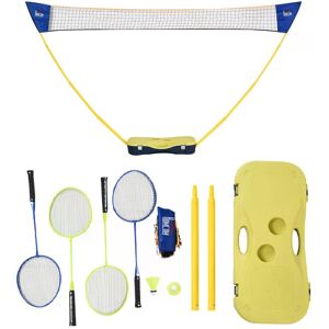 HOMCOM Badminton Net Set Portable, Foldable Design for Indoor Outdoor Use, Ideal for Beach, Backyard