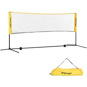 SPORTNOW Adjustable Height Badminton Net, 3m, Portable Outdoor Sports Net for Tennis, Pickleball, Volleyball, with Carry Bag