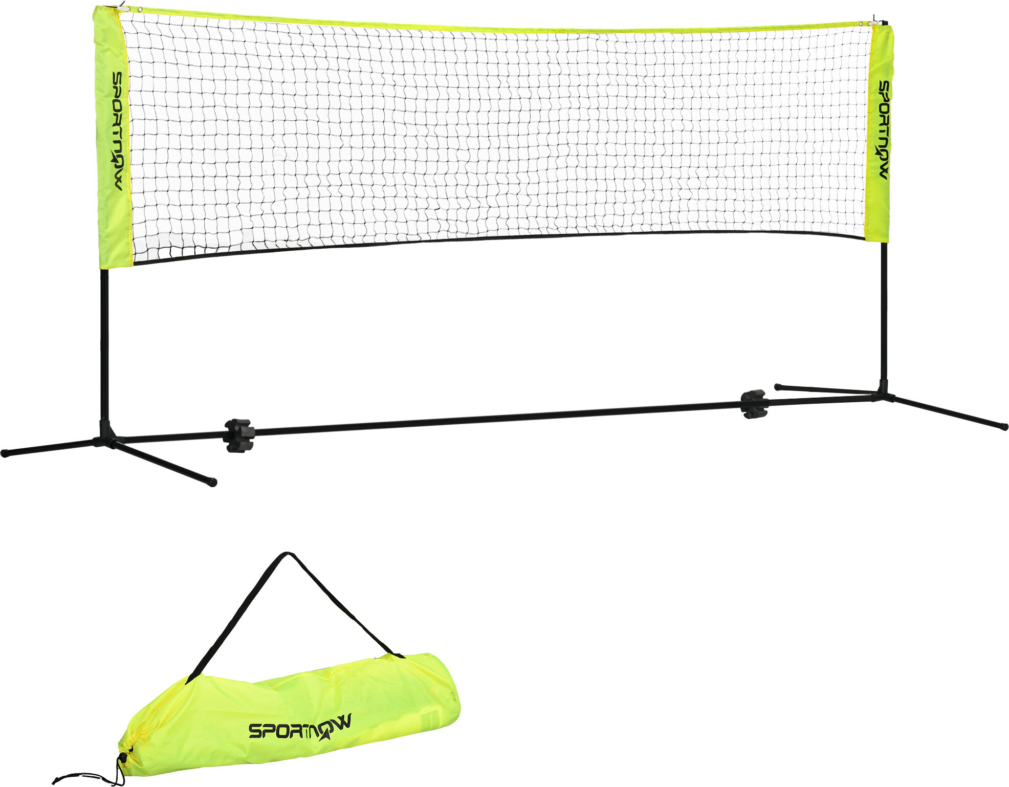SPORTNOW Adjustable Height Badminton Net, 3m, Portable Outdoor Sports Net for Tennis, Pickleball, Volleyball, with Carry Bag Aosom UK