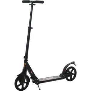 HOMCOM Folding Kick Scooter 2 Big Wheels Teens Adult 14+ Adjustable Ride On Black HOMCOM Folding Kick Scooter 2 Big Wheels Teens Adult 14+ Adjustable Ride On Black