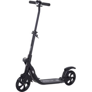 HOMCOM Folding Kick Scooter Hight-Adjustable Urban Scooter w/ Rear Brake, Double Shock Absorption System & 2 Big Wheels, For 14+ Teens Adult, Black HOMCOM Folding Kick Scooter Hight-Adjustable Urban Scooter w/ Rear Brake, Double Shock Absorption System & 2 Big Wheels, For 14+ Teens Adult, Black