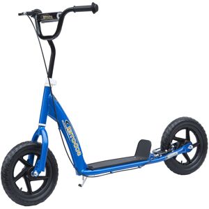 HOMCOM Trick Scooter with 12" EVA Tyres, Adjustable Height & Dual Brakes, for Kids 5+, Blue Aosom UK HOMCOM Trick Scooter with 12" EVA Tyres, Adjustable Height & Dual Brakes, for Kids 5+, Blue Aosom UK