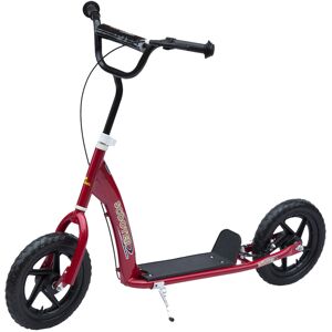 HOMCOM Stunt Scooter with 12" EVA Tyres, Adjustable Height & Dual Brakes, for Kids 5+, Red Aosom UK HOMCOM Stunt Scooter with 12" EVA Tyres, Adjustable Height & Dual Brakes, for Kids 5+, Red Aosom UK