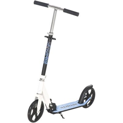 HOMCOM 2 Wheel Kids Stunt Kick Scooter Foldable Teens Commuter Aluminium Frame Adjustable Handles - White Blue HOMCOM 2 Wheel Kids Stunt Kick Scooter Foldable Teens Commuter Aluminium Frame Adjustable Handles - White Blue
