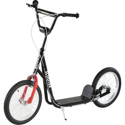 HOMCOM Kids Scooter with Height-Adjustable Handlebar, Non-Slip Deck, and Dual Brakes, for Children 5+ Years, Black HOMCOM Kids Scooter with Height-Adjustable Handlebar, Non-Slip Deck, and Dual Brakes, for Children 5+ Years, Black