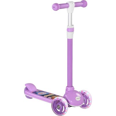 AIYAPLAY Kids 3 Wheel Scooter for 2-6 Years Old w/ Adjustable Height, LED Light, TPE Handlebar, Purple Aosom UK AIYAPLAY Kids 3 Wheel Scooter for 2-6 Years Old w/ Adjustable Height, LED Light, TPE Handlebar, Purple Aosom UK