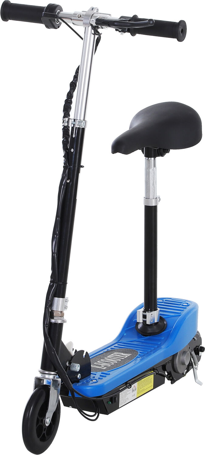 HOMCOM Outdoor Ride On Powered Scooter for kids Sporting Toy 120W Motor Bike 2 x 12V Battery - Blue
