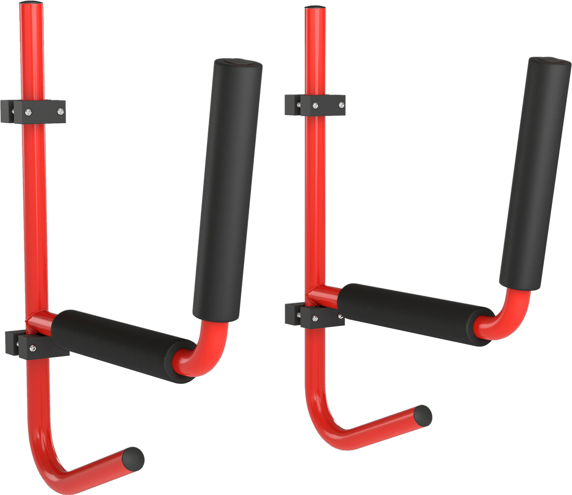 HOMCOM Canoe/Kayak Aluminum Wall Mount Hangers-Red Aosom UK