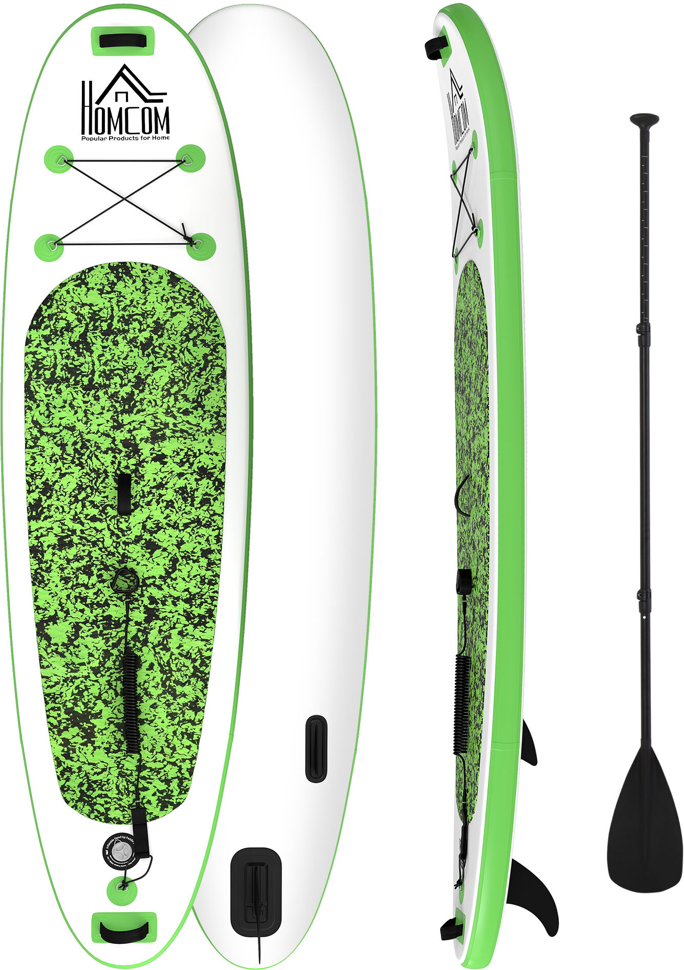 HOMCOM 10ft Blow up Paddle Board Standup Paddle Board Inflatable SUP Board Surfing Non-Slip Panel with Air Pump Beach Outdoor Adults