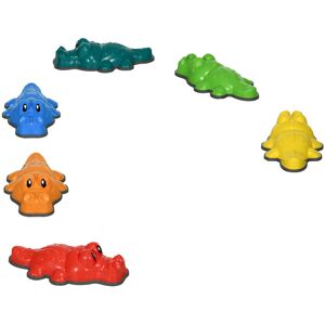 ZONEKIZ 6PCs Kids Stepping Stones, Crocodile-Designed Sensory Toys, with Anti-Slip Edge Balance River Stones