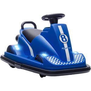 AIYAPLAY Kids Bumper Car, 360° Rotation Spin Electric Waltzer Car with LED Lights, Music for Ages 3-8 Years Old, Blue AIYAPLAY Kids Bumper Car, 360° Rotation Spin Electric Waltzer Car with LED Lights, Music for Ages 3-8 Years Old, Blue