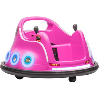 AIYAPLAY Angry Bird Licensed Waltzer Car, 12V Kids Bumper Car w/ Joysticks, Remote, Music LED Lights - Pink AIYAPLAY Angry Bird Licensed Waltzer Car, 12V Kids Bumper Car w/ Joysticks, Remote, Music LED Lights - Pink