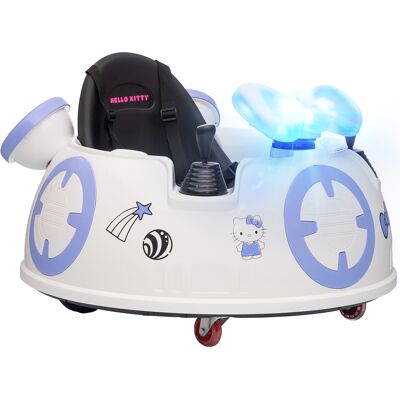 AIYAPLAY Hello Kitty Kids Ride on Bumper Car with Remote Control, Two Joysticks, Music, Lights, Safety Belt, White AIYAPLAY Hello Kitty Kids Ride on Bumper Car with Remote Control, Two Joysticks, Music, Lights, Safety Belt, White
