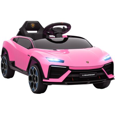 AIYAPLAY 12V Licensed Lamborghini Electric Cars for Kids, Ride On Car with Remote Control for 3-6 Years Old, Pink AIYAPLAY 12V Licensed Lamborghini Electric Cars for Kids, Ride On Car with Remote Control for 3-6 Years Old, Pink