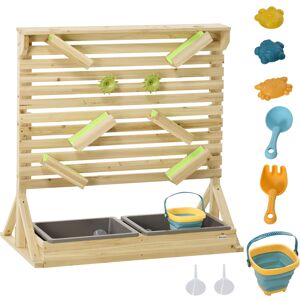 Outsunny Outdoor Kids Running Water and Sand Playset, with 18 Accessories