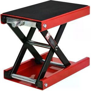 DURHAND Steel Manual Repair Motorcycle Lift Platform Red