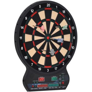 HOMCOM LED Dartboard Electronic Scoreboard 8 Players 27 Games Family Fun w/ 12 Darts 30 Heads Home Office Classic Game