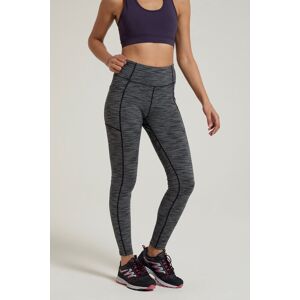 Mountain Warehouse Breathe & Balance High-Waisted Womens Leggings - Black - Black - Size: 16 Mountain Warehouse Breathe & Balance High-Waisted Womens Leggings - Black - Black - Size: 16
