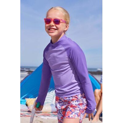 Mountain Warehouse Kids Long Sleeved Rash Vest - Purple - Purple - Size: 3-4y Mountain Warehouse Kids Long Sleeved Rash Vest - Purple - Purple - Size: 3-4y