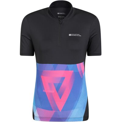 Mountain Warehouse Chaser Printed Womens Half-Zip Cycling Jersey - Black - Black - Size: 6 Mountain Warehouse Chaser Printed Womens Half-Zip Cycling Jersey - Black - Black - Size: 6