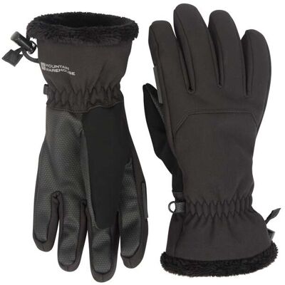 Mountain Warehouse Escalade Womens Waterproof Softshell Ski Gloves - Black - Black - Size: S Mountain Warehouse Escalade Womens Waterproof Softshell Ski Gloves - Black - Black - Size: S