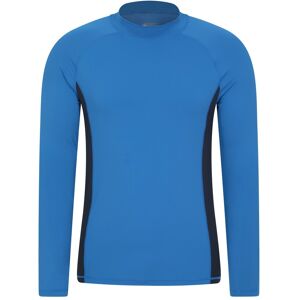 Mountain Warehouse Mens Long Sleeve Rash Vest - Blue - Blue - Size: S Mountain Warehouse Mens Long Sleeve Rash Vest - Blue - Blue - Size: S