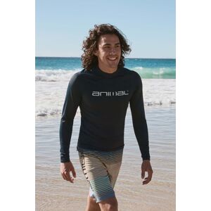 Animal Sonny Mens Logo Rash Vest - Black - Black - Size: XS Animal Sonny Mens Logo Rash Vest - Black - Black - Size: XS