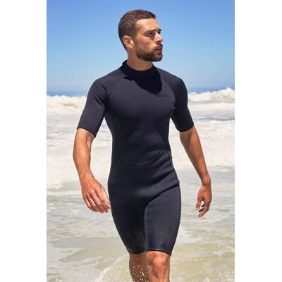 Mountain Warehouse Shorty Mens 2. 5/2mm Wetsuit - Black - Black - Size: S-M Mountain Warehouse Shorty Mens 2. 5/2mm Wetsuit - Black - Black - Size: S-M